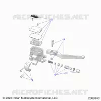 FREIN AVANT, LEVER AND MASTER CYLINDER