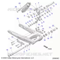 SUSPENSION ARRIERE ASM., SWING ARM AND SHOCK