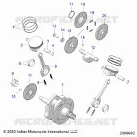 ENGINE, PISTON AND VILEBREQUIN
