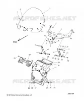 CARENAGES ASM, WINDSHIELD MOUNT