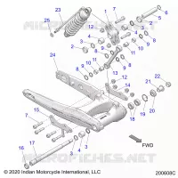 SUSPENSION ARRIERE ASM., SWING ARM AND SHOCK
