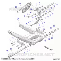 SUSPENSION ARRIERE ASM., SWING ARM AND SHOCK