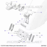 BODY, TAILLIGHT, LICENSE PLATE BRACKET