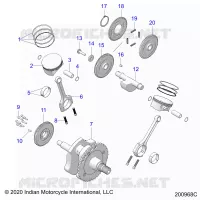 ENGINE, PISTON AND VILEBREQUIN