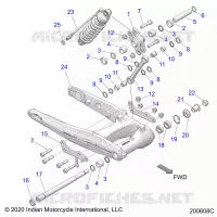 SUSPENSION ARRIERE ASM., SWING ARM AND SHOCK