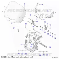 CARENAGES ASM, WINDSHIELD MOUNT