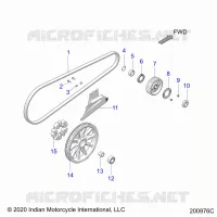 SYSTÃˆME DE TRANSMISSION, DRIVE SPROCKET, BELT AND GUARD