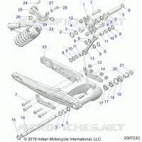 SUSPENSION ARRIERE ASM., SWING ARM AND SHOCK