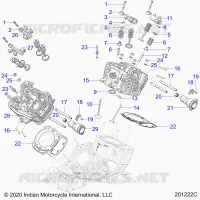 ENGINE, CULASSE, CAMSHAFT AND VALVE ASM.