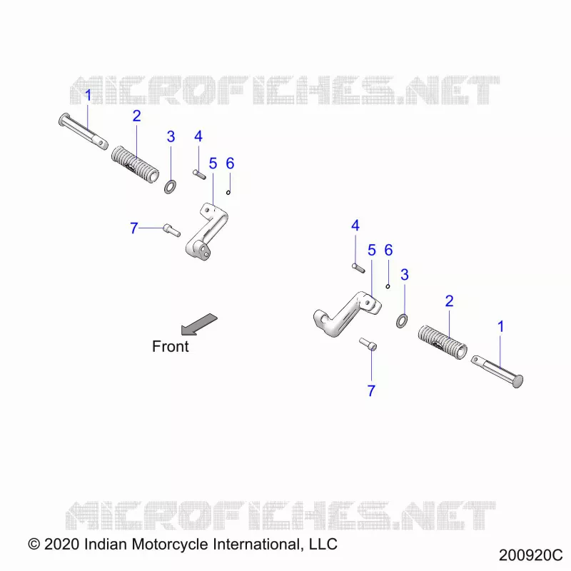 CHASSIS, FOOTPEG, PASSENGER
