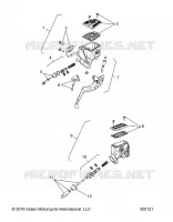 FREINS, MASTER CYL., FRONT AND REAR