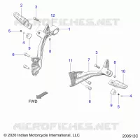 CHASSIS, PASSENGER FOOTPEGS