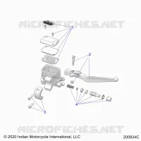 FREIN AVANT, LEVER AND MASTER CYLINDER