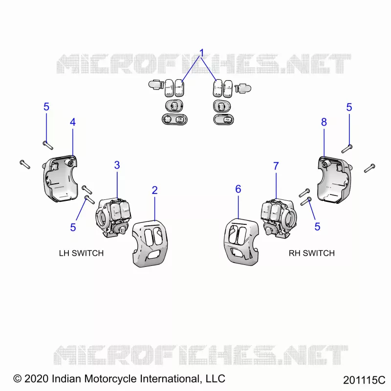 ELECTRICITE, SWITCH CONTROLS, LH/RH