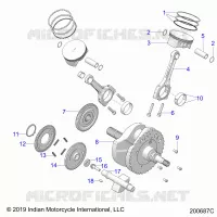 ENGINE, PISTON AND VILEBREQUIN