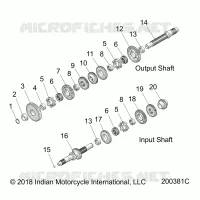 SYSTÃˆME DE TRANSMISSION, INPUT/OUTPUT SHAFT ASM.
