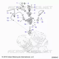 MOTEUR, IGNITION, THERMOSTAT HOUSING ASM.