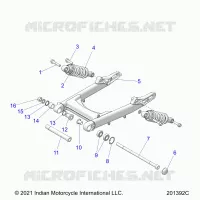 SUSPENSION ARRIERE ASM., SWING ARM AND SHOCKS