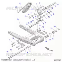 SUSPENSION ARRIERE ASM., SWING ARM AND SHOCK