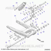 SUSPENSION ARRIERE ASM., SWING ARM AND SHOCK
