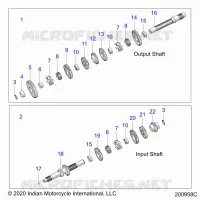 SYSTÃˆME DE TRANSMISSION, INPUT/OUTPUT SHAFT ASM.