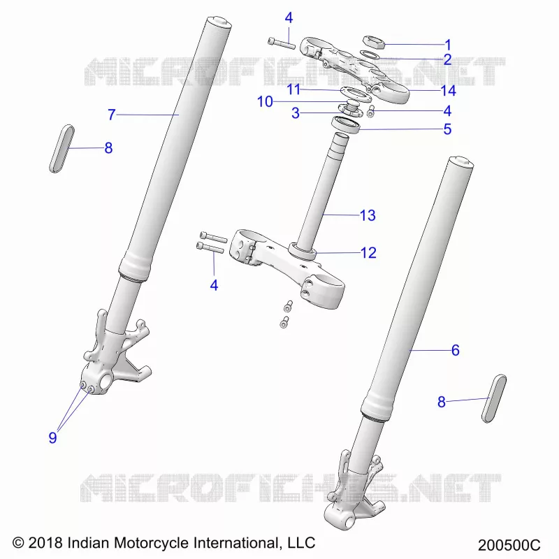 DIRECTION, FRONT FORKS