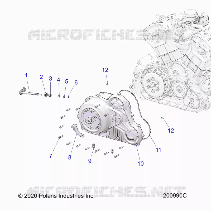 MOTEUR, COVER ASM., PRIMARY DRIVE