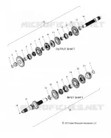 SYSTÃˆME DE TRANSMISSION, INPUT/OUTPUT SHAFT ASM.
