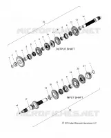 SYSTEME DE TRANSMISSION, INPUT/OUTPUT SHAFT ASM.