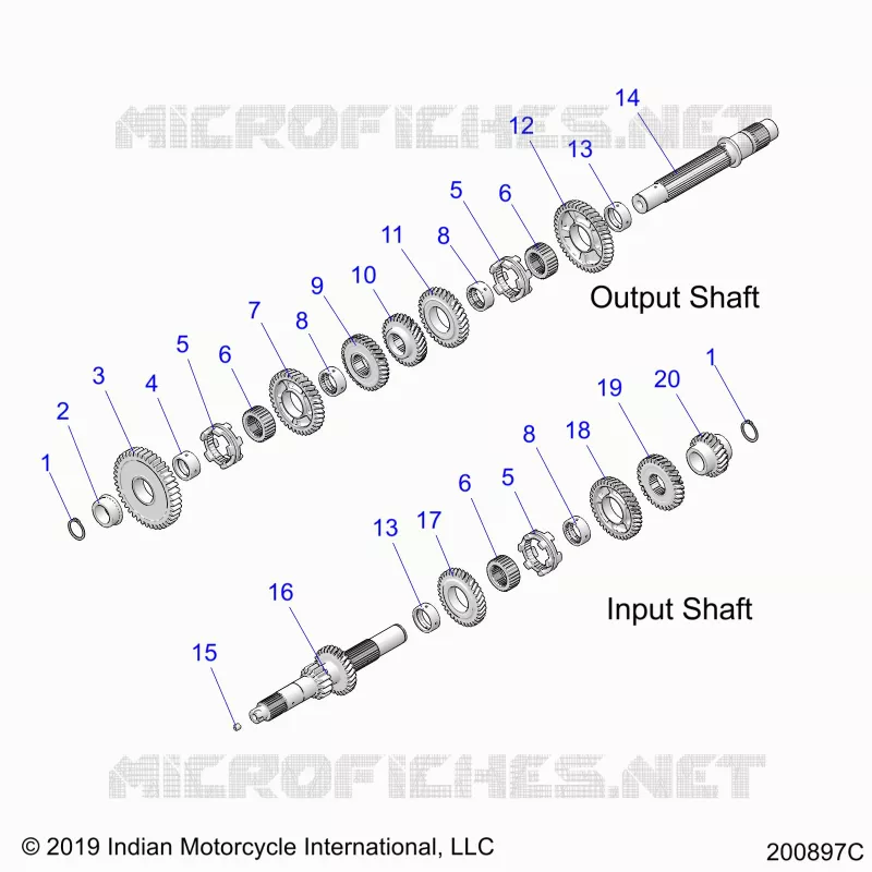 SYSTÃˆME DE TRANSMISSION, INPUT/OUTPUT SHAFT ASM.