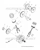 ENGINE, PISTON AND VILEBREQUIN