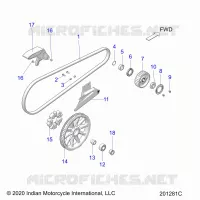 SYSTÃˆME DE TRANSMISSION, DRIVE SPROCKET, BELT AND GUARD
