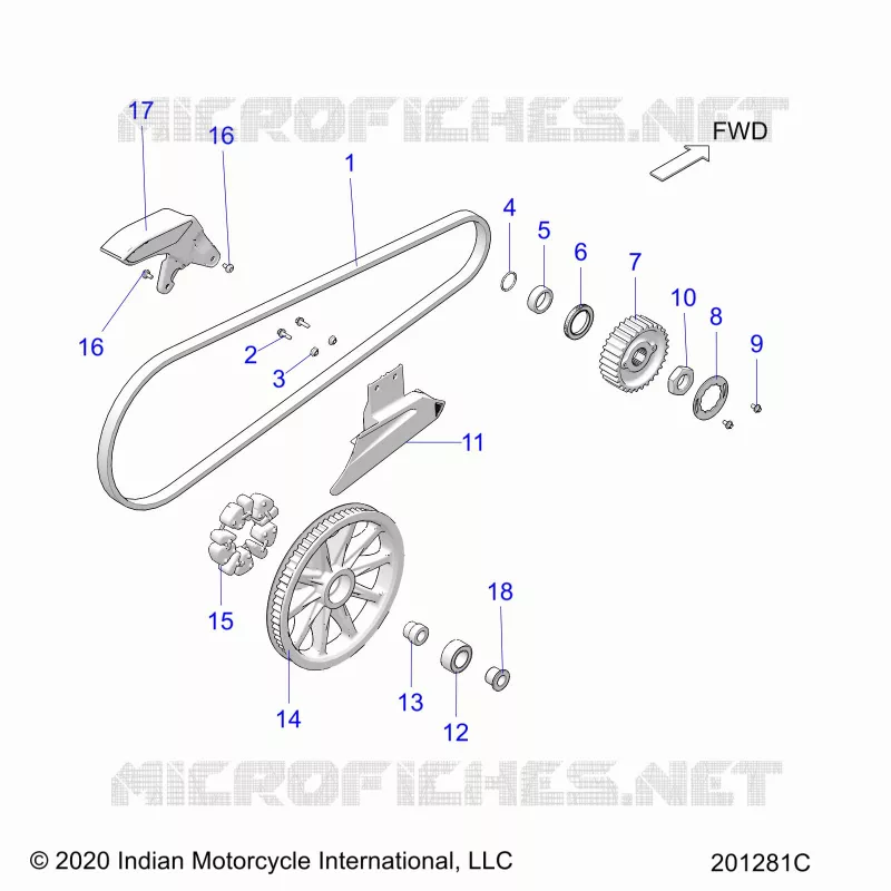 SYSTÃˆME DE TRANSMISSION, DRIVE SPROCKET, BELT AND GUARD