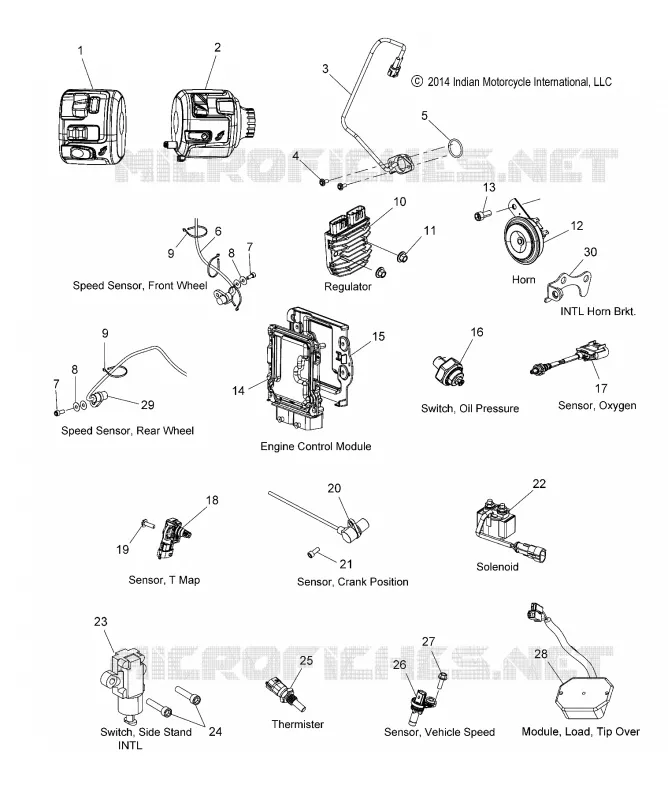 ELECTRICAL COMPONENTS - N15MSA00AA/AB/AC/AE (49INDIANELECT15SCOUT)