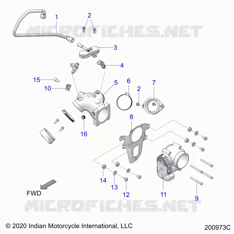SYSTÃˆME D'ALIMENTATION, FUEL CLAM SHELL/THROTTLE BODY