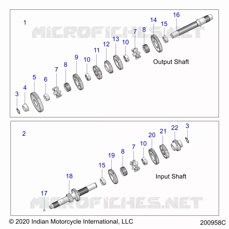SYSTÃˆME DE TRANSMISSION, INPUT/OUTPUT SHAFT ASM.