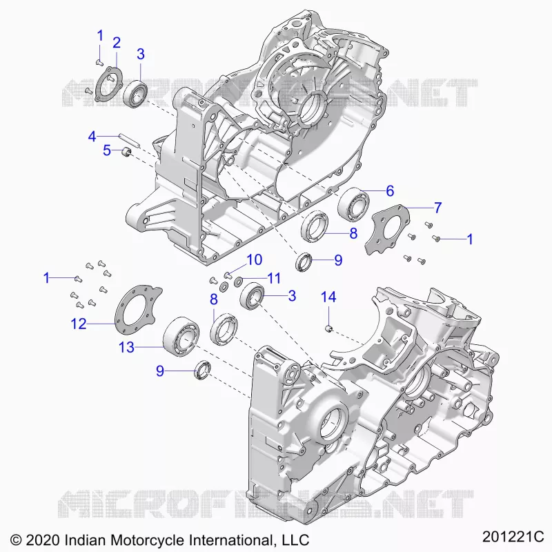 CARTERS MOTEUR BEARINGS
