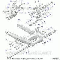SUSPENSION ARRIERE ASM., SWING ARM AND SHOCK
