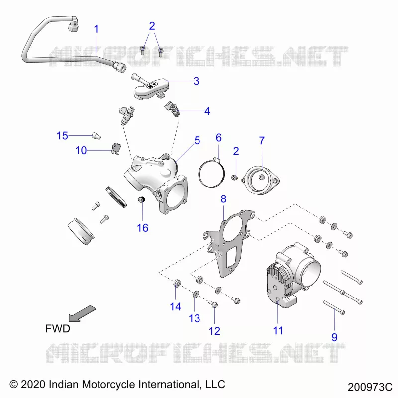 SYSTÃˆME D'ALIMENTATION, FUEL CLAM SHELL/THROTTLE BODY