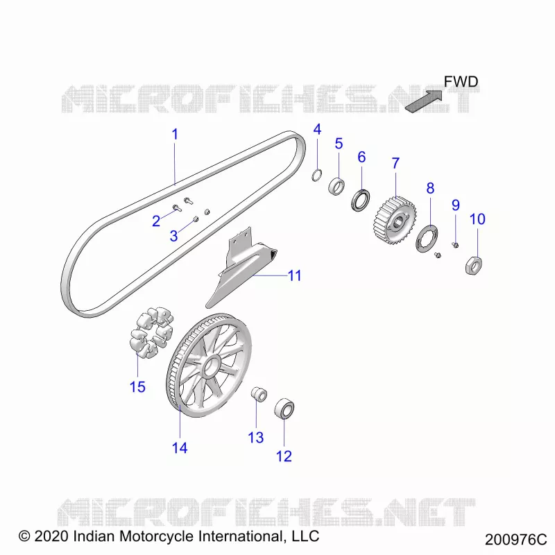 SYSTÃˆME DE TRANSMISSION, DRIVE SPROCKET, BELT AND GUARD