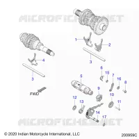 DRIVE TRAIN, FOURCHETTES DE SELECTION AND DRUM