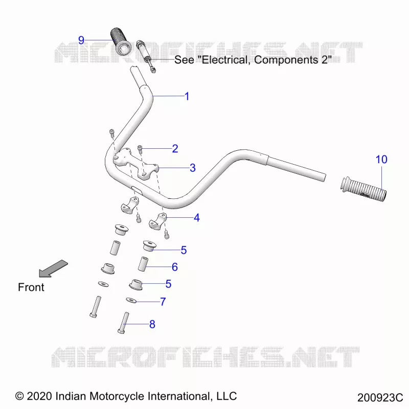 STEERING, FIXATION GUIDON AND GRIPS
