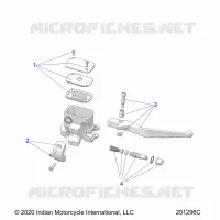 FREIN AVANT, LEVER AND MASTER CYLINDER