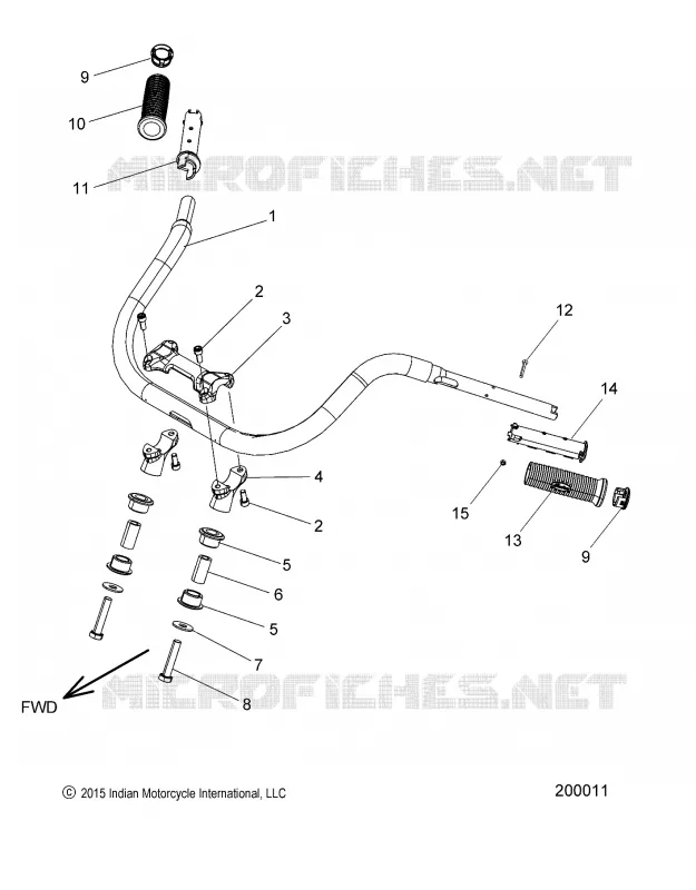 STEERING, FIXATION GUIDON AND GRIPS
