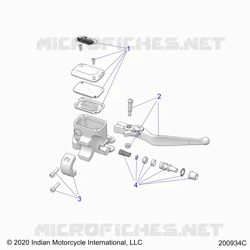 FREIN AVANT, LEVER AND MASTER CYLINDER