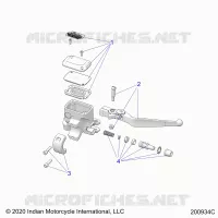 FREIN AVANT, LEVER AND MASTER CYLINDER