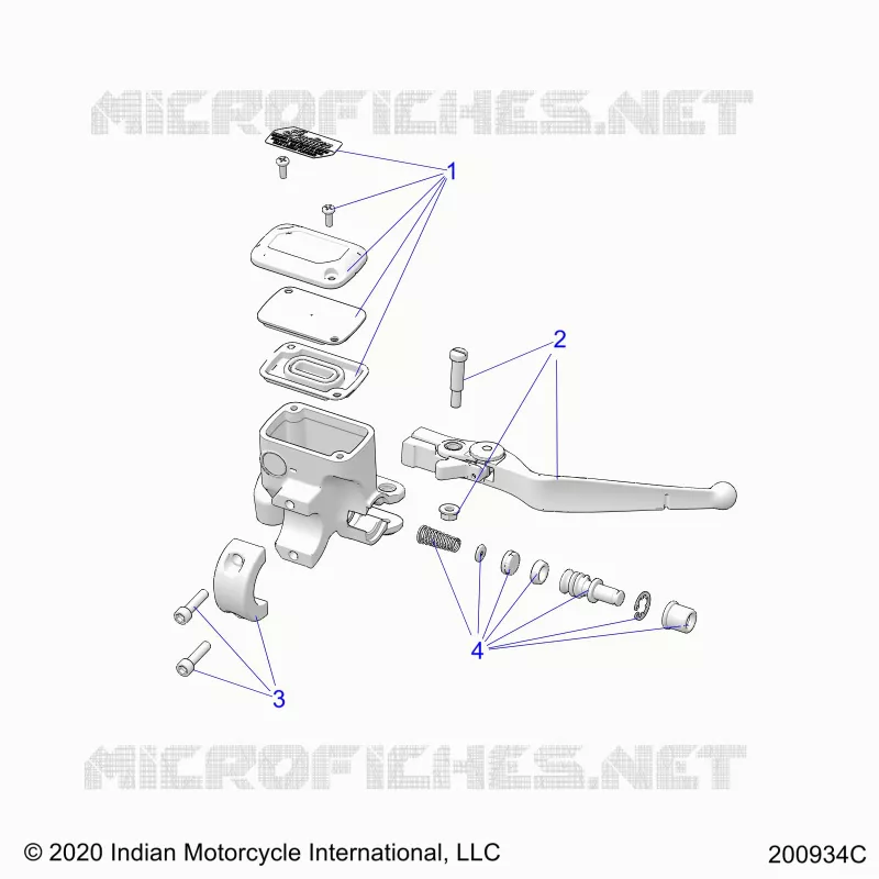 FREIN AVANT, LEVER AND MASTER CYLINDER