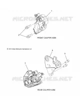 ETRIER DE FREINS, FRONT AND REAR