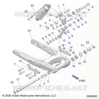 SUSPENSION ARRIERE ASM., SWING ARM AND SHOCK