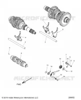 DRIVE TRAIN, FOURCHETTES DE SELECTION AND DRUM